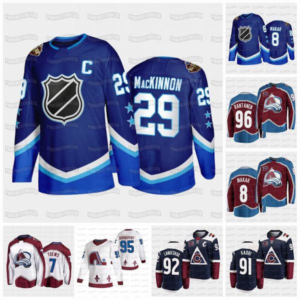 

nathan mackinnon colorado avalanche 2022 all-star jersey cale makar mikko rantanen nazem kadri gabriel landeskog devon toews andre burakovsk, Black;red