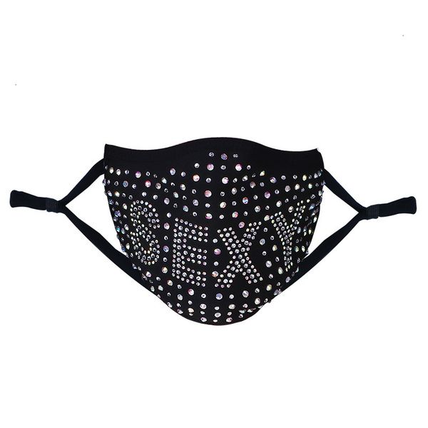 

factoryfactoydesigner letter dustproof bling diamond masks christmas pm2.5 washable reusable women colorful rhinestones 3 nq0mp