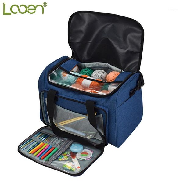 

new design empty yarn storage bag yarn organizer for all crochet knitting accessory crochet bag for storage sewing supplies1, Black