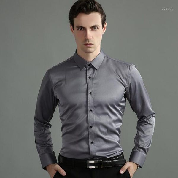 

pure color fashion casual men long sleeved shirt's men shirt 's golden ratio blended cotton shirt1, White;black