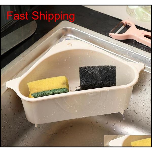 

kitchen storage rack drain basket with suction cup for sink corner pp plastic sponge brush cloth strainer bask qylstp ppshop01