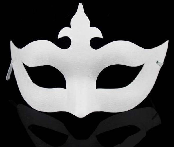 

face halloween new painted 2020 white diy hand crown butterfly blank paper masquerade cosplay mask kid draw pa