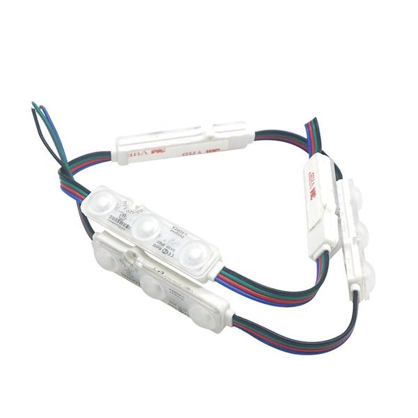 Módulo de LED de injeção RGB com lente redonda SMD 5050 À Prova D 'Água LED Módulo LED para letra de sinal