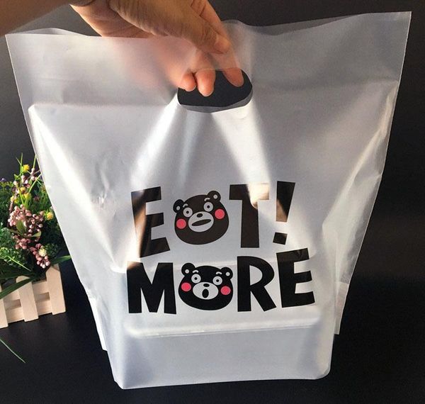 

thank you plastic gift bag cloth storage shopping bag with handle party wedding plastic candy cake jlljjx bdebag