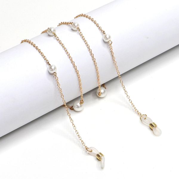 

2020 chic simple popular pearl glasses chain luxury sunglass lanyard hanging neck holder for decoration reading accessories h jllavi