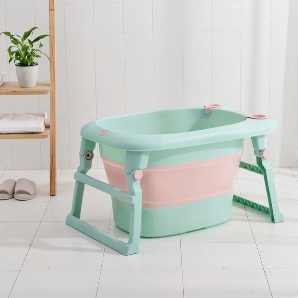 

bathing tubs & seats children folding bath barrel child large household can sit baby tub