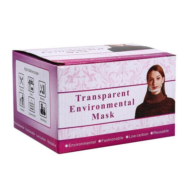 

fh004 w 1 домашний материал hd прозрачный пластиковый защитная маска рта охраны кухонные инструменты для здоровой еды bbyebi, Black