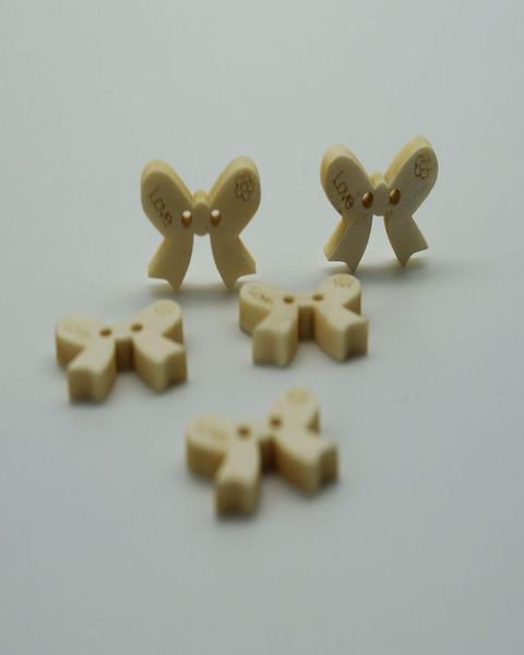 

2017 new arrival 50pcs kawaii bowknot wood button sewing accessories decoration buttons scrapbooking handmade craft diy 10mm bbyfkx