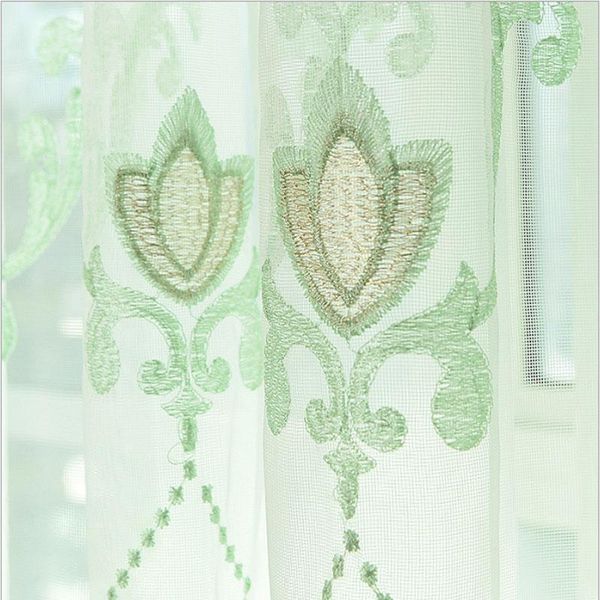 

curtain & drapes window voile sheer floral embroidery tulle linen fabrics for bedroom living room kid drape panel1