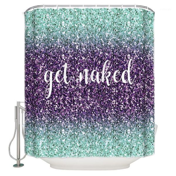 

get naket gradient marble texture shower curtain waterproof polyester bath curtain1