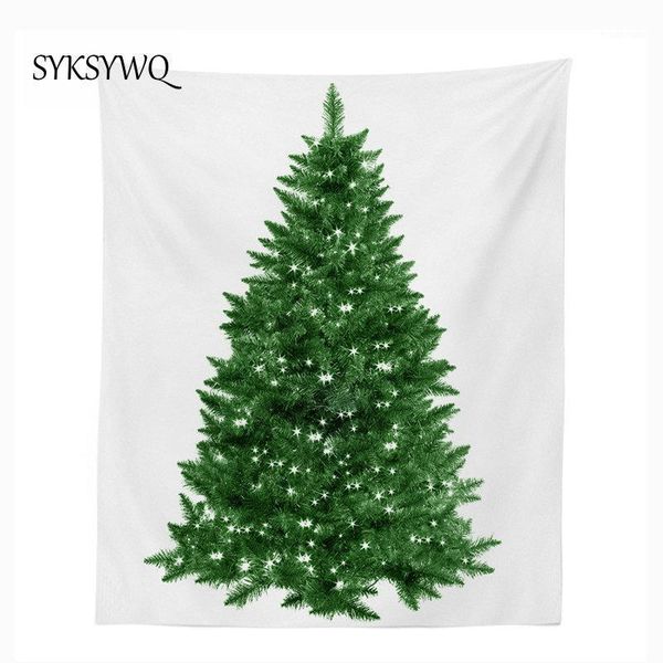 

christmas tree tapestry wall blanket drop shipping polyester wall cloth dorm decor hanging carpet1