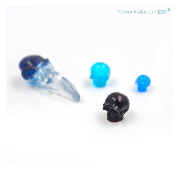 

little monster crow skull sile mold for horror punk style necklace pendant bracelet pendant jewelry domi jlltzv, Black