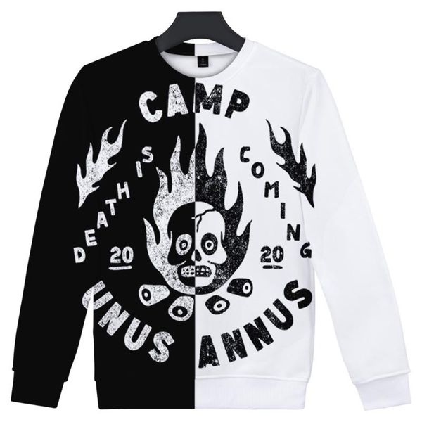 

2020 unus annus tv round neck hoodies new hooded fashion casual hip hop sweatshirt hoody 3d print men women pullover, Black