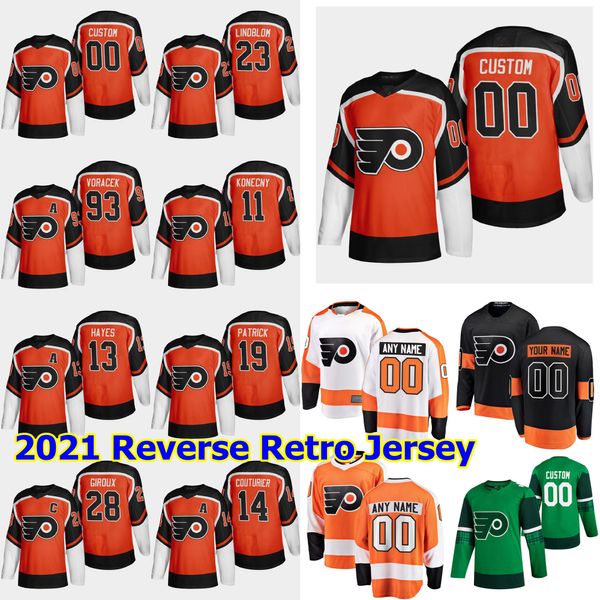 

2021 reverse retro philadelphia flyers hockey jerseys 82 connor bunnaman justin braun samuel morin nate thompson lil peep custom stitched, Black;red