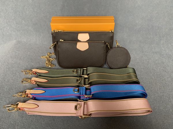 

favorite multi pochette accessories handbag purse genuine leather flower shoulder crossbody bag ladies purses 3 pcs purse bags