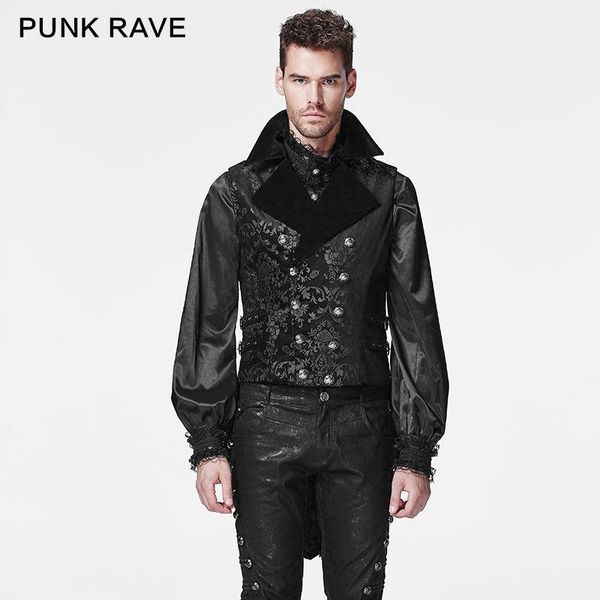 

punk rave goth fashion retro party visual kei army flower victorian jacket y596 s-4xl1, Black;white
