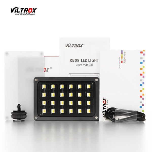 

flash heads viltrox rb08 bi-color 2500k-8500k mini video led light portable fill built-in battery for phone camera youtube live