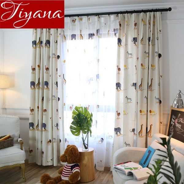 

ребенок мультфильм занавес окна занавес младенца современные толстые черные шторы для гостиной спальня печать ясных тканей x084 # 30