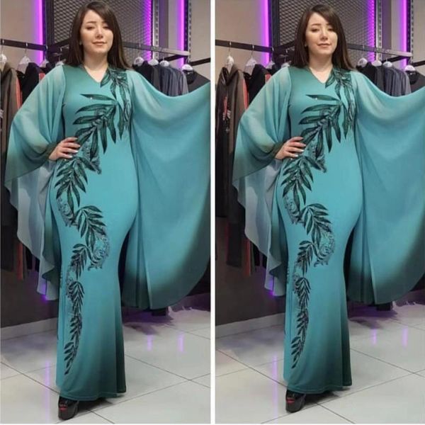 

new style classic african dresses for women dashiki mesh long sleeve leaves printing elegant ladies long dresses africa clothing, Black;gray
