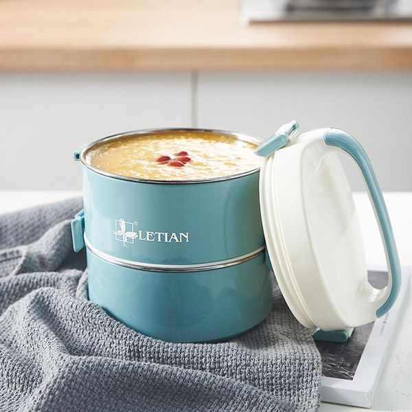 

tuuth stainless steel double layer lunch box water injection insulation leakproof bento box portable food container wmtweu