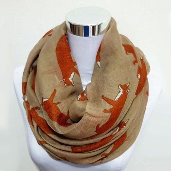 

scarves fashion infinity scarf viscose women ring animal circle, Blue;gray