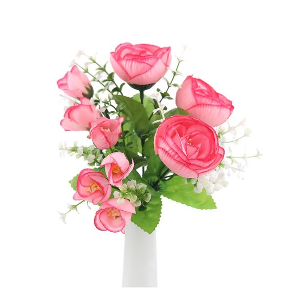 

artificial flowers 9 heads bouquet sweet bud stamens silk peony home wedding decoration accessories vases decor a9550 f wmtkqk