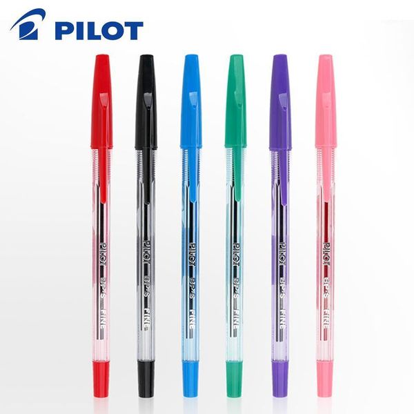 

pilot japan baile ballpoint pen student office bp-s color oil pen 0.7mm classic transparent rod 6 colors optional1