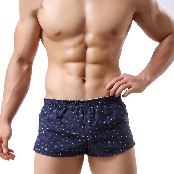

fashion star dots clover print boxers men's shorts home under new, White;black