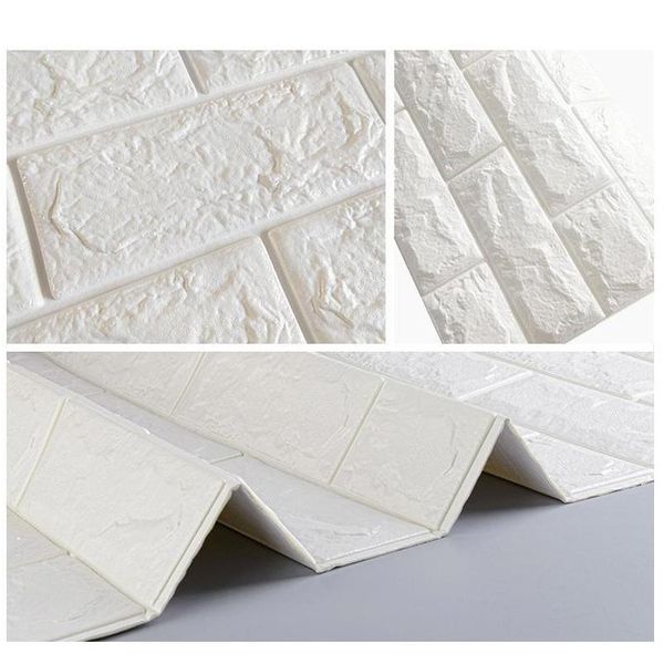 

new 70cmx77cm pe form 3d wall stickers living room brick pattern wall paper stickie kids bedroom home decor self adhesive wallpaper wkrfg