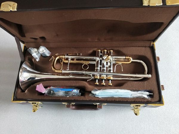 

bach stradivarius lt180s-72 trumpet authentic double silver plated b flat professional trumpet musical instruments