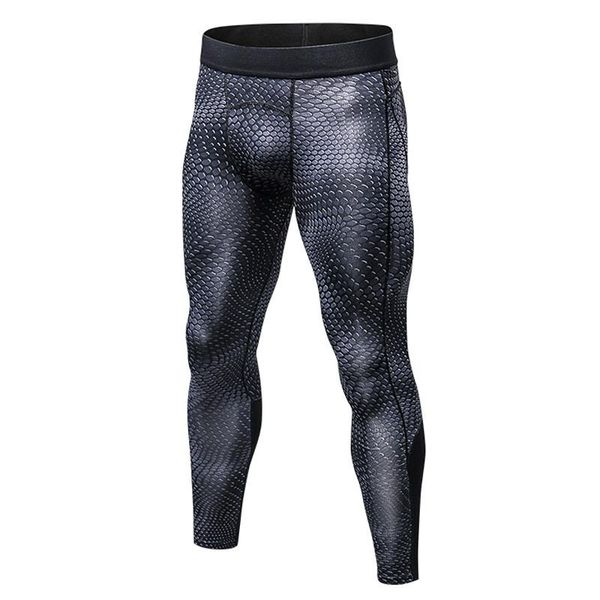 

running pants men's 3d printing training fitness stretchy tight and quick-drying long trousers pantalones deportivos para correr, Black;blue