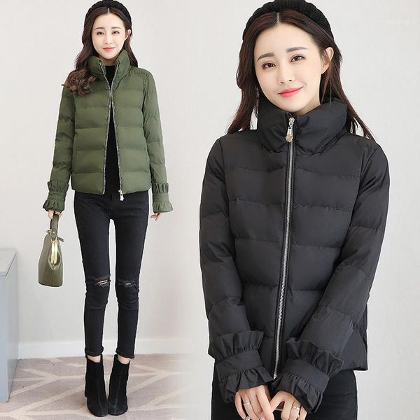 

pink 2020 new parka coat female winter jacket women clothes short thick down cotton women's jackets chaqueta mujer kj6001, Black