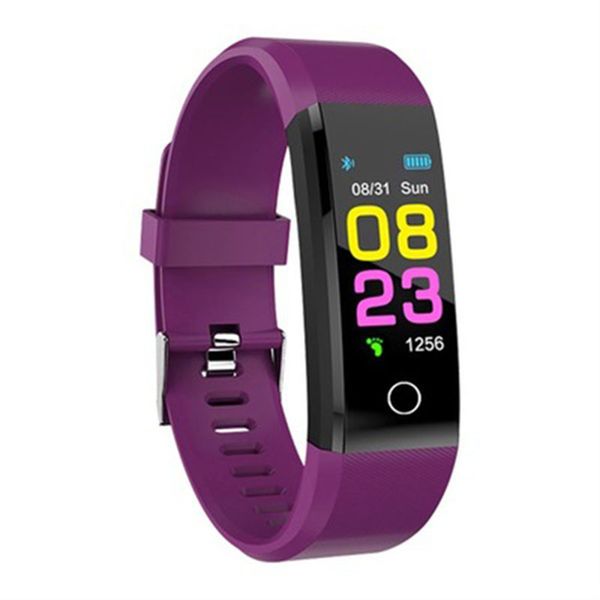 

smart watch id115 plus smart bracelet fitness tracker heart rate watchband smart wristband for apple android cellphones with box