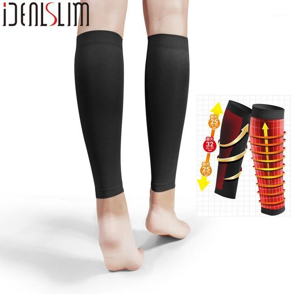 

idealslim 2 pairs compression calf sleeve pressure calf supports men women compression knee high socks1, Black;white