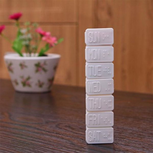 

7 days weekly transparent 7 compartment lid tablet pill box holder medicine storage organizer case container h bbyfaq