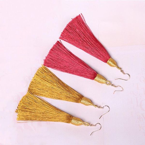 

2pair gold silk screw thread tassel earrings pendant diy jewelry craft supplies fringe bracelet necklace earring accessories h bbygsg