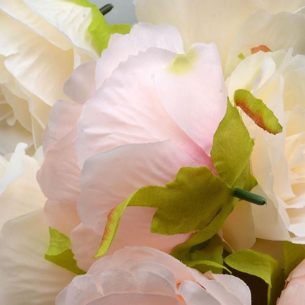 

large silk blooming pink white roses artificial flower head for wedding decoration diy wreath gift scrapbooking big craf sqcxub