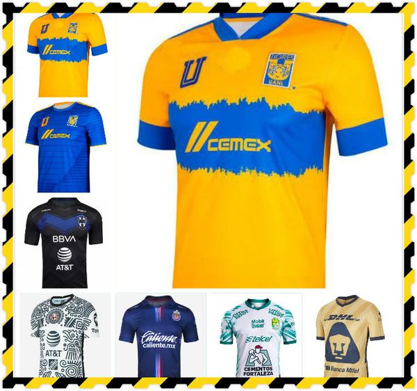 

dhl liga mx 21 22 club america soccer jerseys leon third 2021 2022 camisetas tijuana tigres unam chivas football shirts, Black