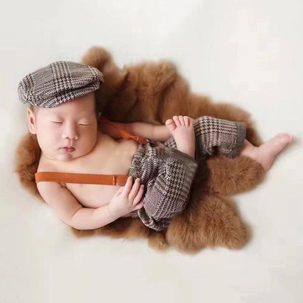 

caps & hats baby pography props born po peaked hat overalls1, Yellow