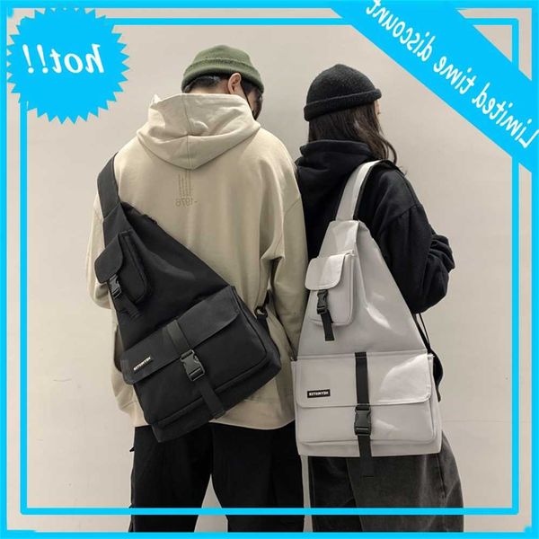 

cloth 2020 spring creative lovers' chest korean high capacity messenger canvas bag