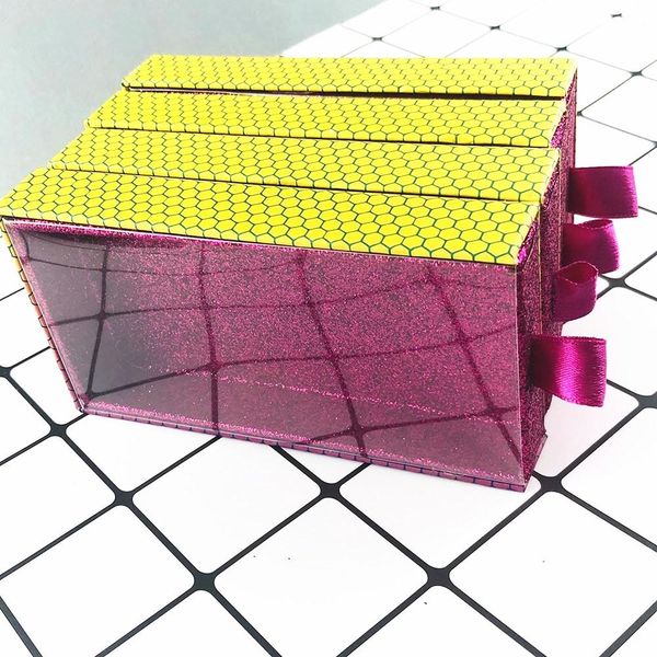 

wholesale false eyelash packaging box lash boxes custom logo fake 3d mink lash extension strip square magnetic case wmtrqi