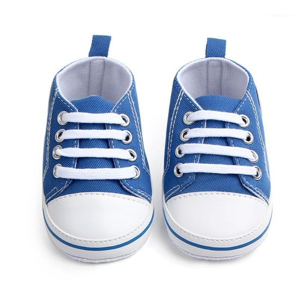 

first walkers born baby shoes classic infant tollder canvas lace-up girls sneaker prewalker 0-18m1