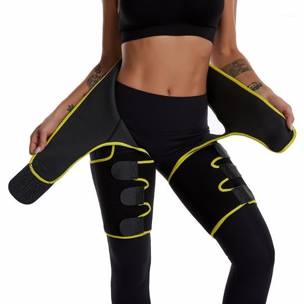

plus size waist trainer belt women high waist bulifter leg sweat shaper thigh trimmers adjustable sauna belt hip enhancer1, Black;gray