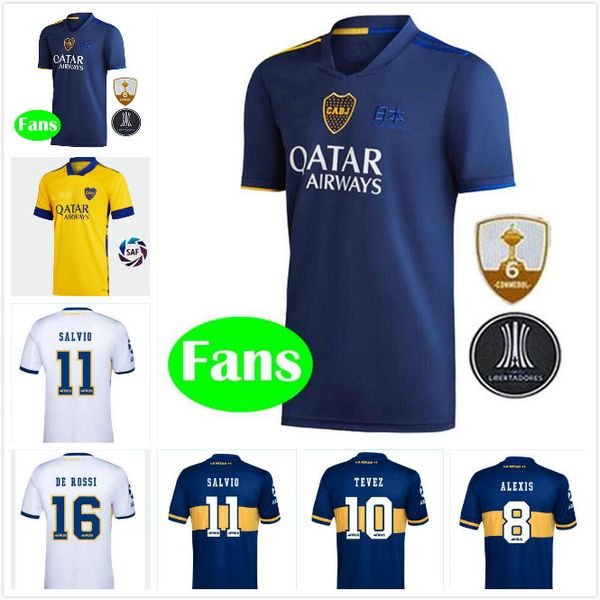 

2020 2021 boca juniors soccer jersey home away boca juniors gago osvaldo carlitos perez de rossi tevez pavon jrs men+kids football shirt, Black;yellow