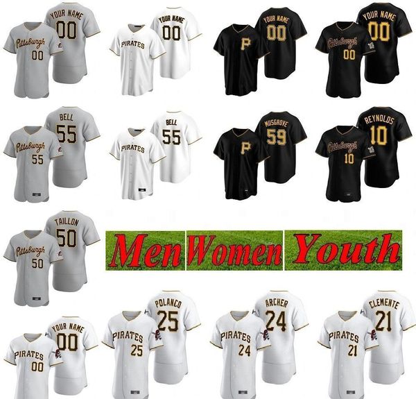 

new pittsburg 2020 pirate chris archer corey dickerson josh bell cole tucker jameson taillon jung honus wagner clemente baseball jersey, Blue;black