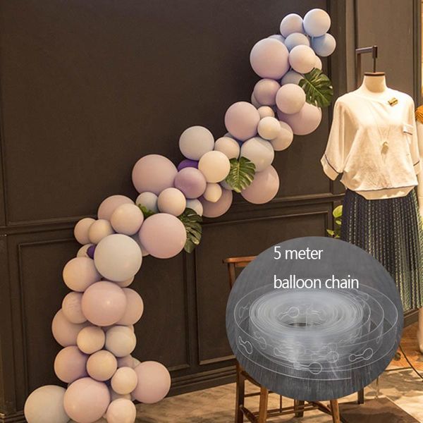 

5 meters balloon chain diy balloons arch 410/110pcs holes pvc rubber wedding party birthday backdrop decor accessories