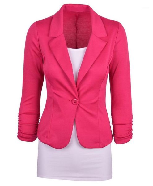 

long sleeves workwear one button coats solid pockets business office outwear outfits fashion spring autumn1, Black;brown