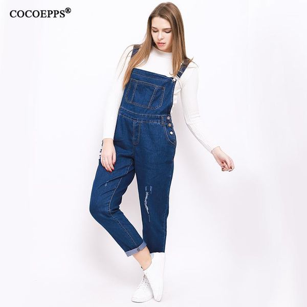 

2021 spring fashion holes stretch slim strap jeans for women large size trousers summer woman pants female casual trousers1, Blue