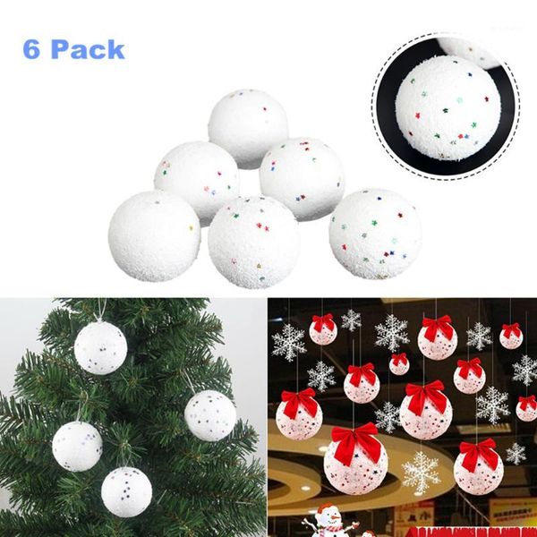 

party decoration christmas tree ball 6cm bubble star pendant 6 packs1