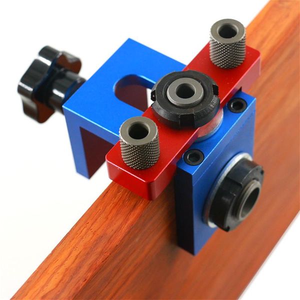 

professional hand tool sets 8mm/15mm furniture fast connecting drill guide dowelling jig woodworking 3 in 1 hole drilling locator kit